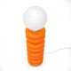 Orange and white glass floor lamp by Stilux Milano, 1970.