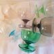 Set of 6 coloured stem glasses