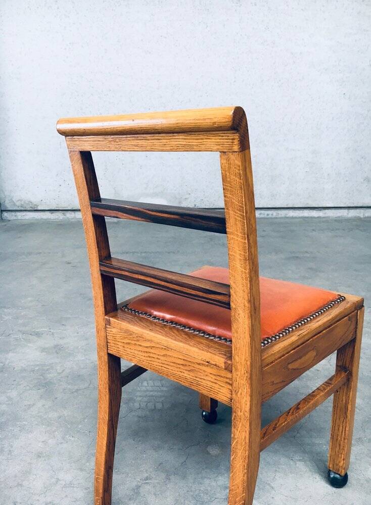 Set of Art Deco Belgian Side Chairs, 1930s
