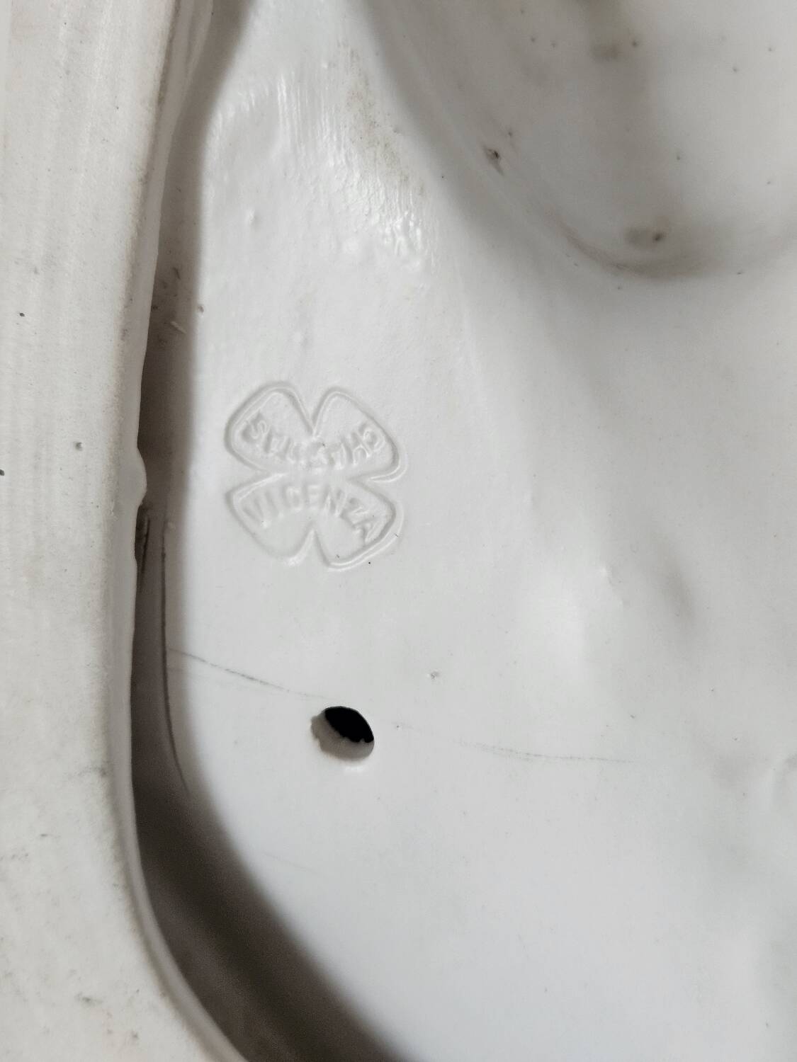 Vintage Italian wall ceramic Virgin and Child