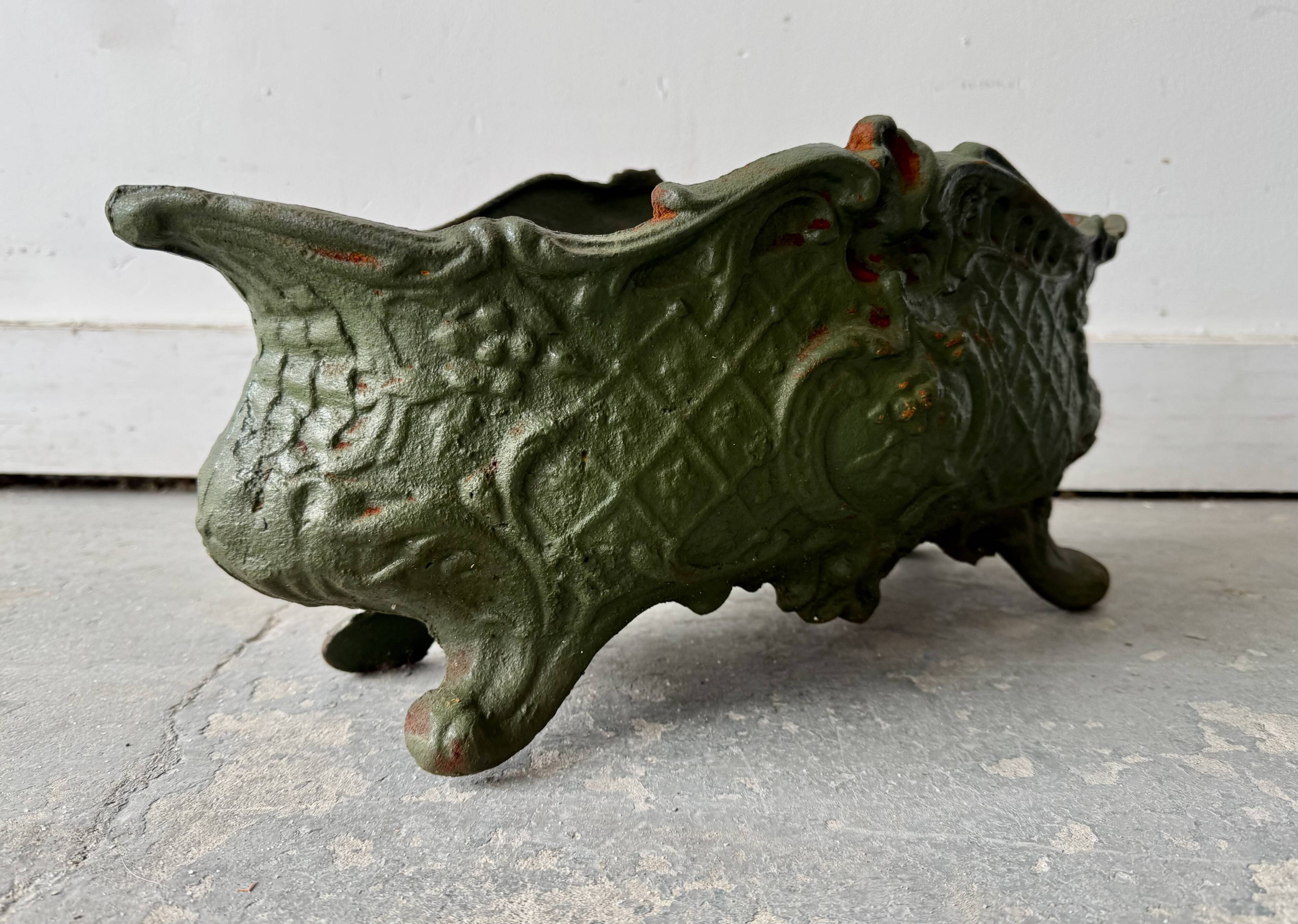 Vintage French Style Cast Iron Planter