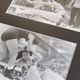 Vintage framed silver prints, women's wrestling, 1960s, 31 x 41 cm