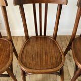 Set of 5 baumann bistro chairs in bent wood stamped xxth
