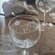 60's chiseled stemmed glasses