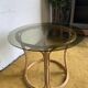Round dining table with bamboo legs