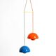 enamelled double shade Flower Pot pendant lamp by Verner Panton for Poulsen