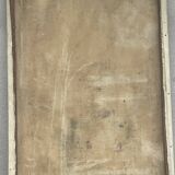Old african canvas under lively woods in tropical and lush forest signed to identify