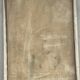 Old african canvas under lively woods in tropical and lush forest signed to identify