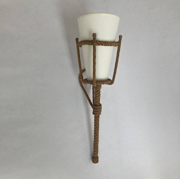 Lampe applique corde 1950 vintage