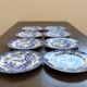8 dessert plates with Japanese cherry blossom design