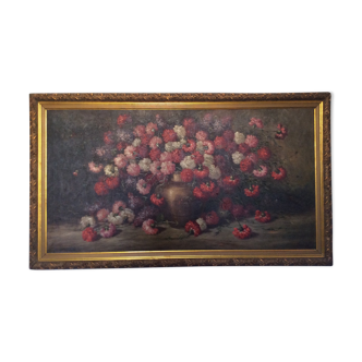 Table "eyenings" oil on canvas signed