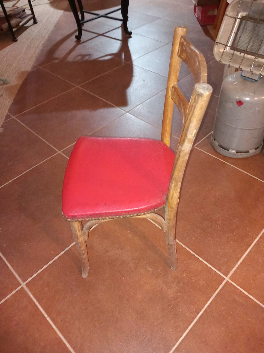 Red bistro chair