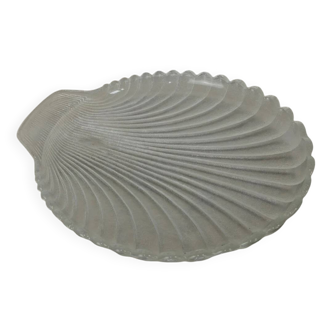 XL textured glass scallop dish