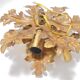 Golden leaf wall lamp