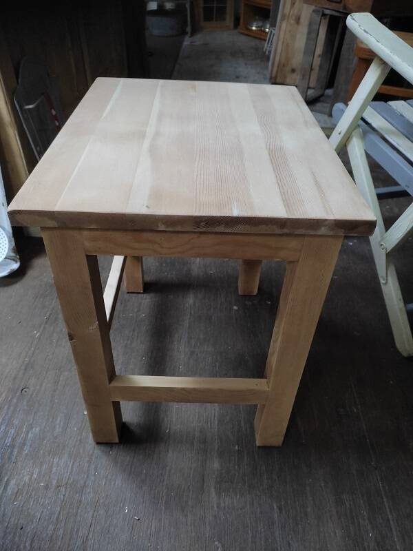 Solid wood stool air-gummed side table