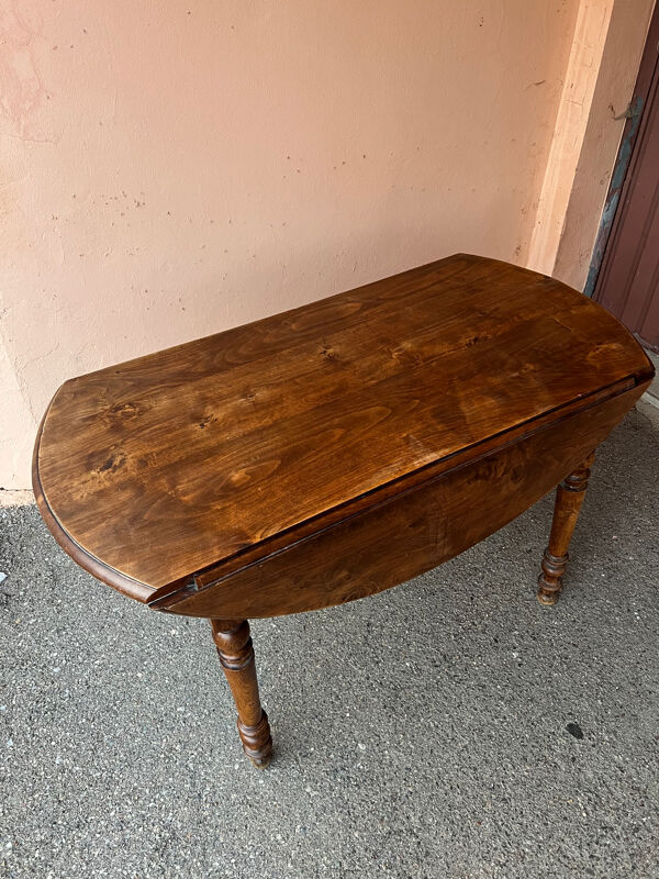 Table à volets bois rond