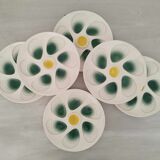 Plates Oysters Shellfish Seafood Earthenware Salins Vintage