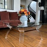 Glass coffee table
