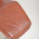 Fauteuil lounge Space Age en cuir avec base chromée, années 1970