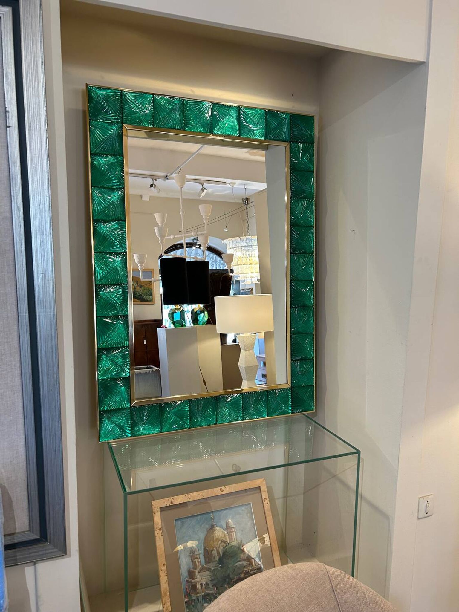 Murano mirror, cut glass, 20th century