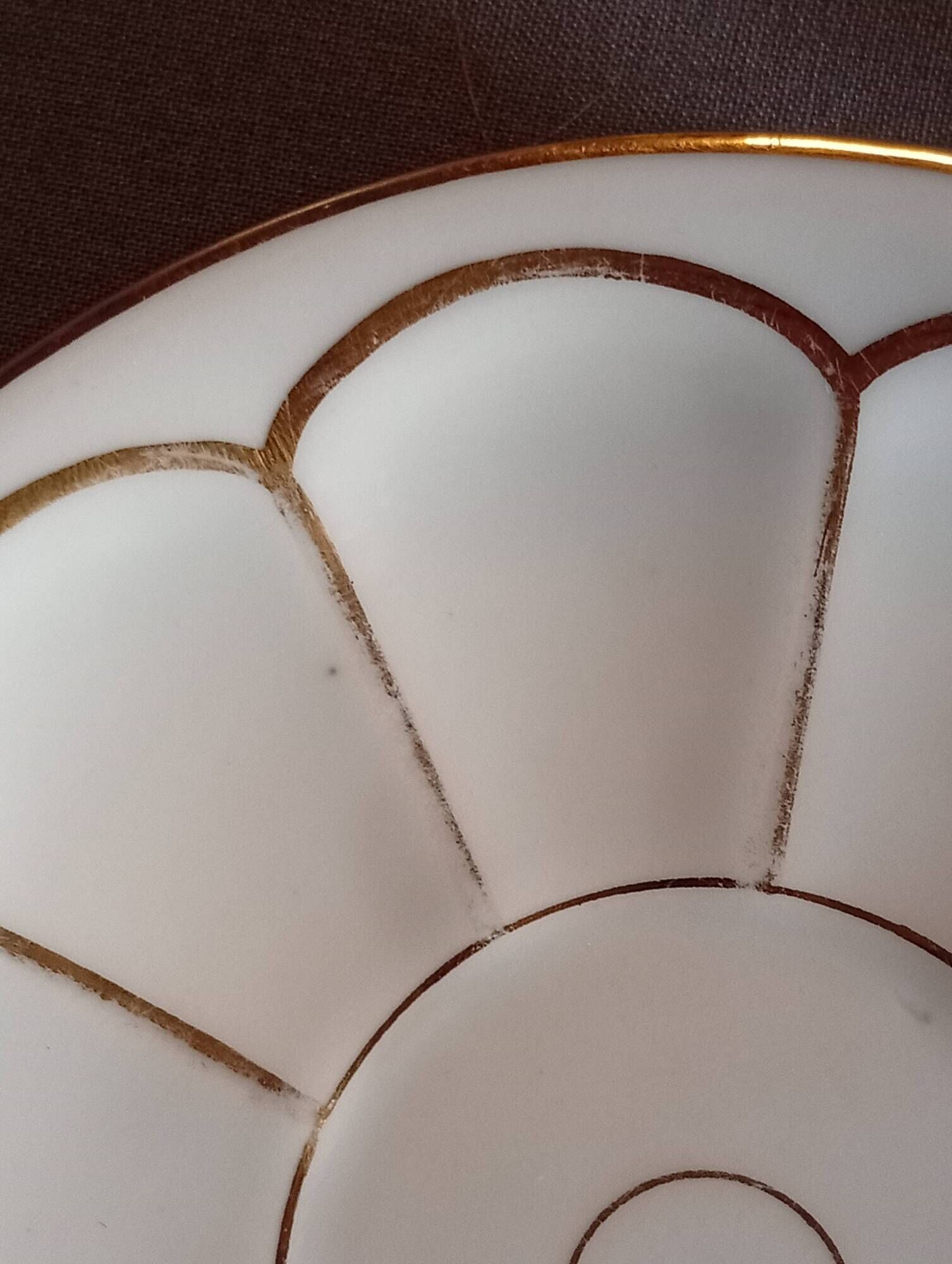 Set of 5 cups and saucers Paris Porcelain - Louis Philippe