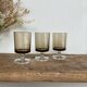 6 small smoked glasses luminarc france