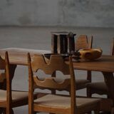 Set of 8 Razorblade chairs in oak and jute by Henning Kjærnulf, 1960s