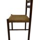 Vintage chair from the 70s minimalist design in wood and paper cord