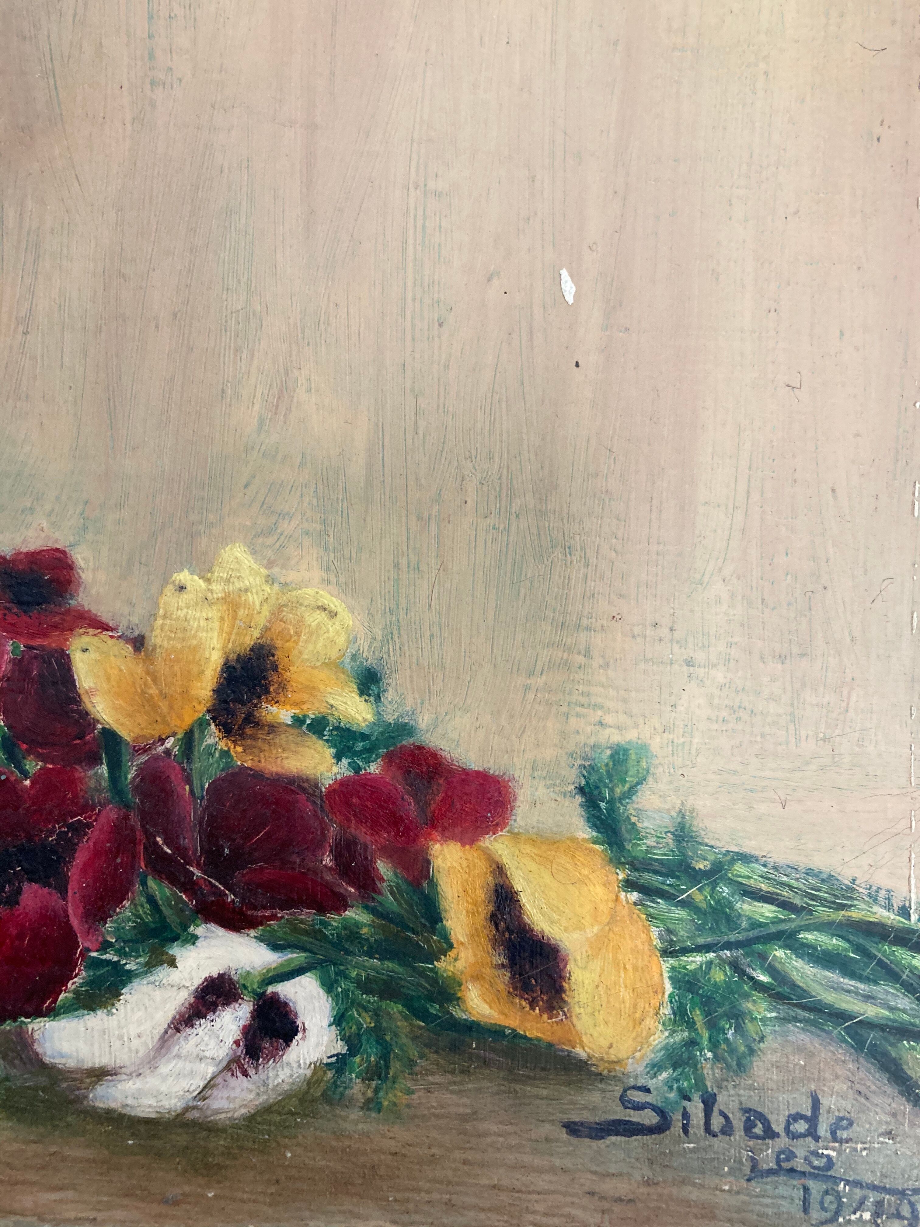 Oil on ancient canvas