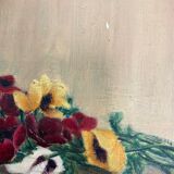 Oil on ancient canvas