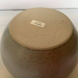 Grey blue ceramic round vase