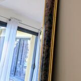 Large Vintage Beveled Panoramic Mirror