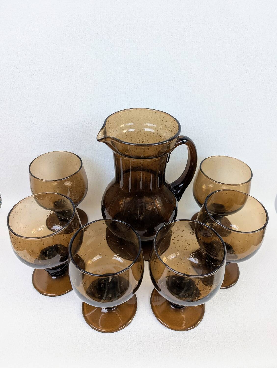 Smoked glass orangeade set