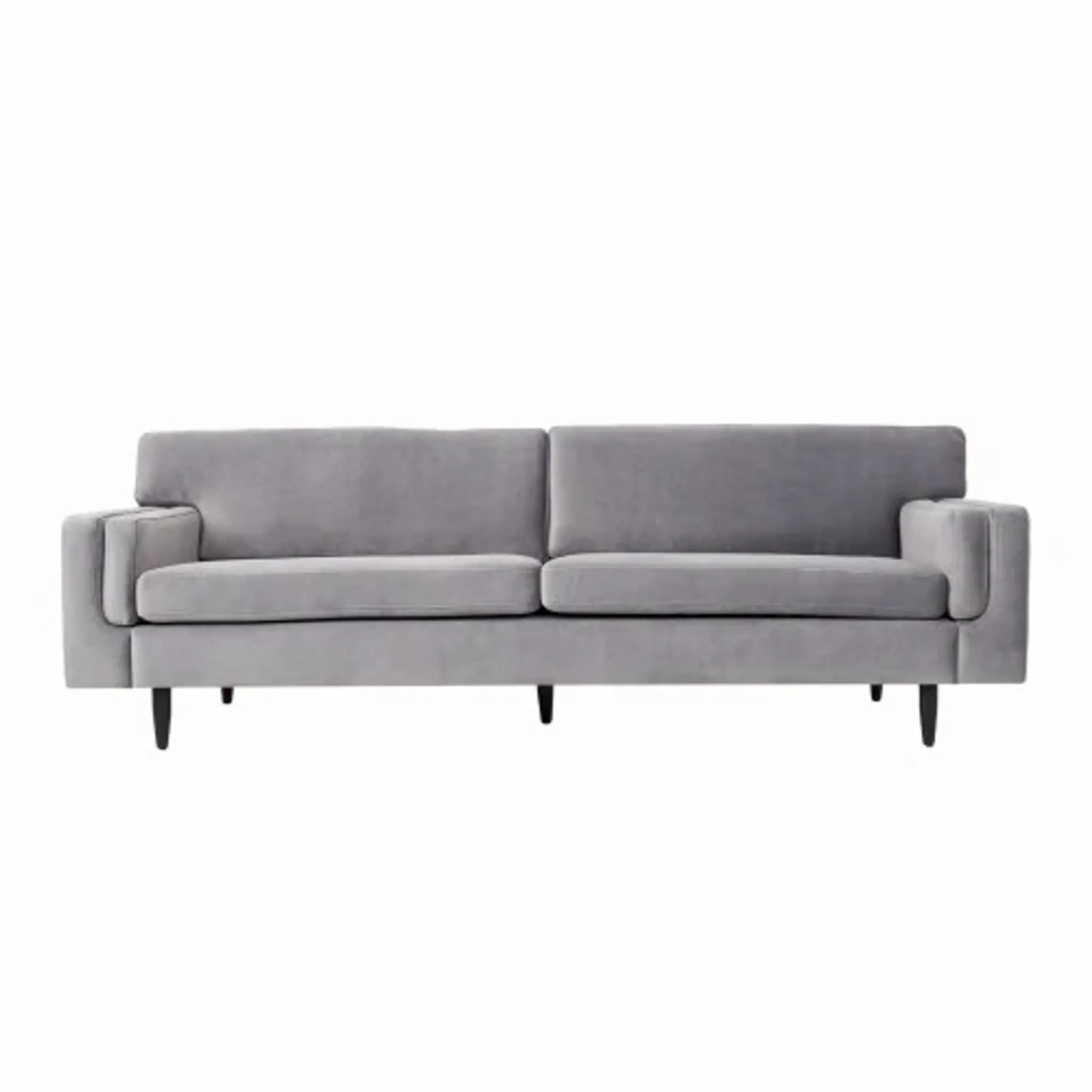 Sofa Helsinki silver velour, Scandinavian design
