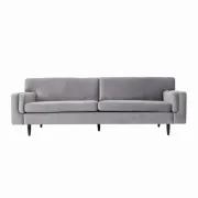 Sofa Helsinki silver velour, Scandinavian design