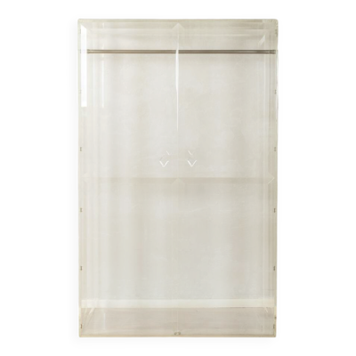 Garde-robe en acrylique, années 1980, sur mesure, transparent.