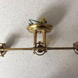 Applique en laiton : 3 lampes