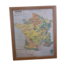 Carte scolaire et son cadre en bois