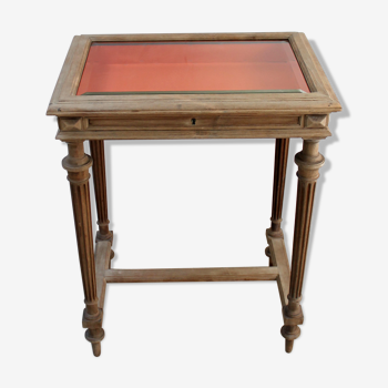 Showcase 1900 natural wooden side table