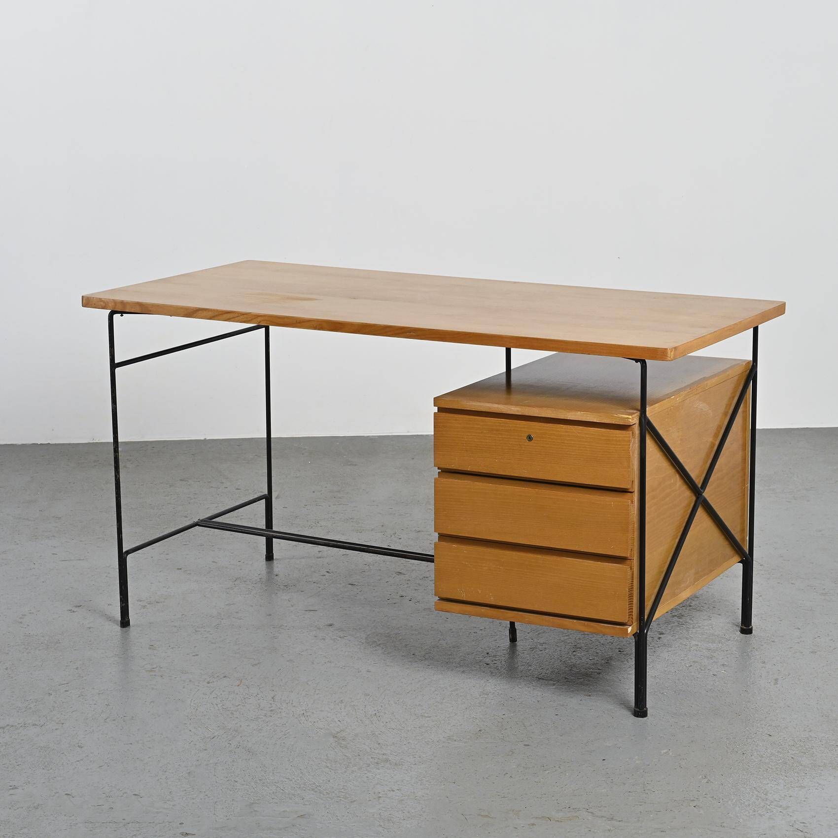 Modernist Desk by ARP, Minvielle France circa 1955