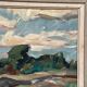 Original Swedish Oil on Canvas – “Mountains Landscape” by Georg Andersson – Signed – Vintage & Framed – 58 × 50 cm