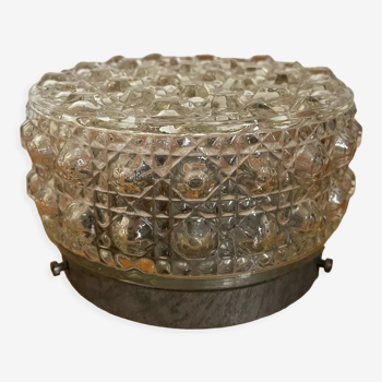 Vintage ceiling lamp glass globe molded