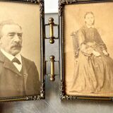 Foldable Antique Double frames Convex glass
