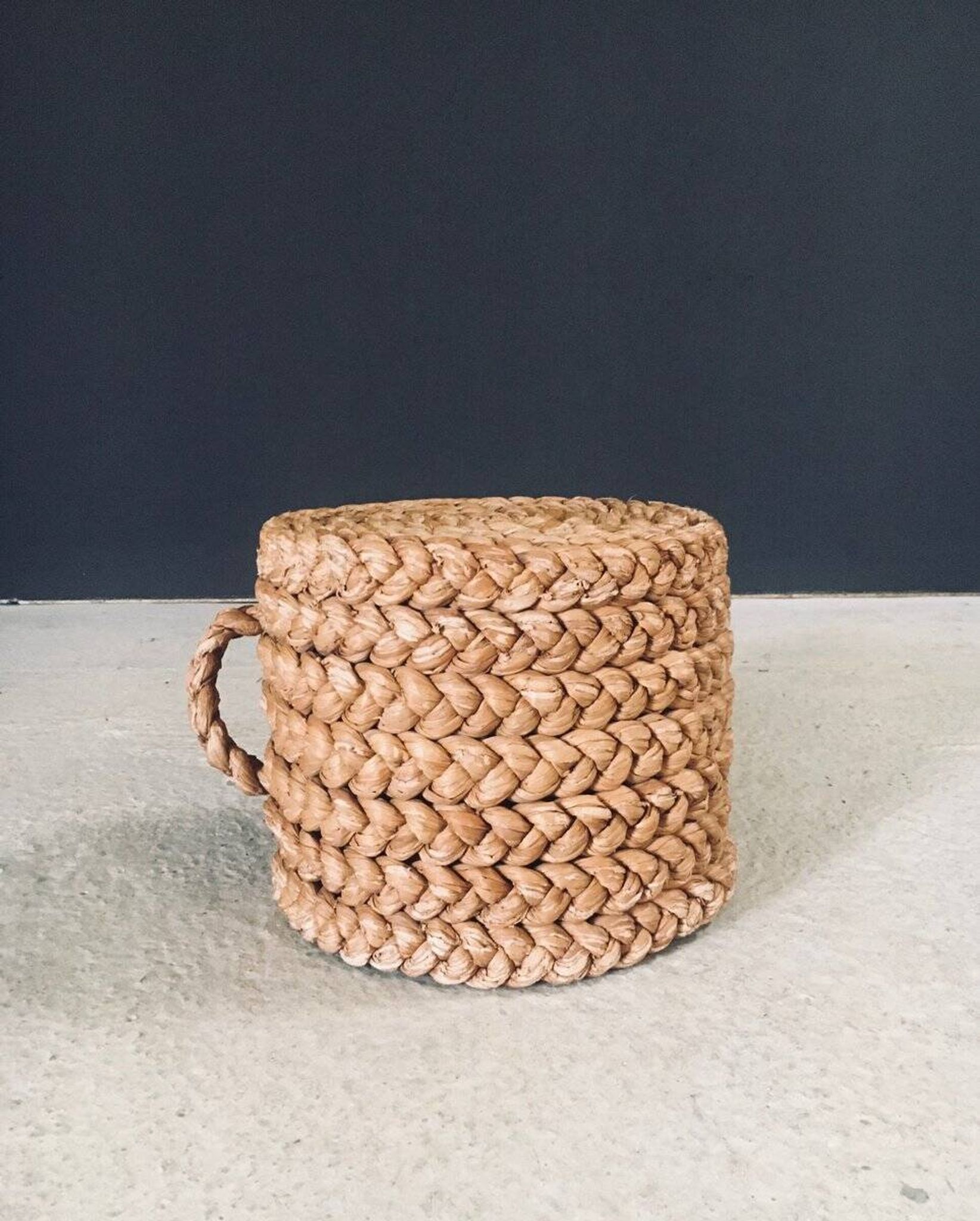 French Mediterranean Low Rope Stool from Audoux Minet, 1940s