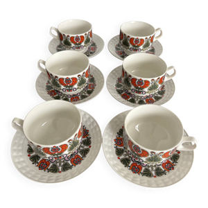 Service 6 tasses vintage - pop