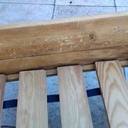 Vintage pine bed chalet style Chamonix for one person.