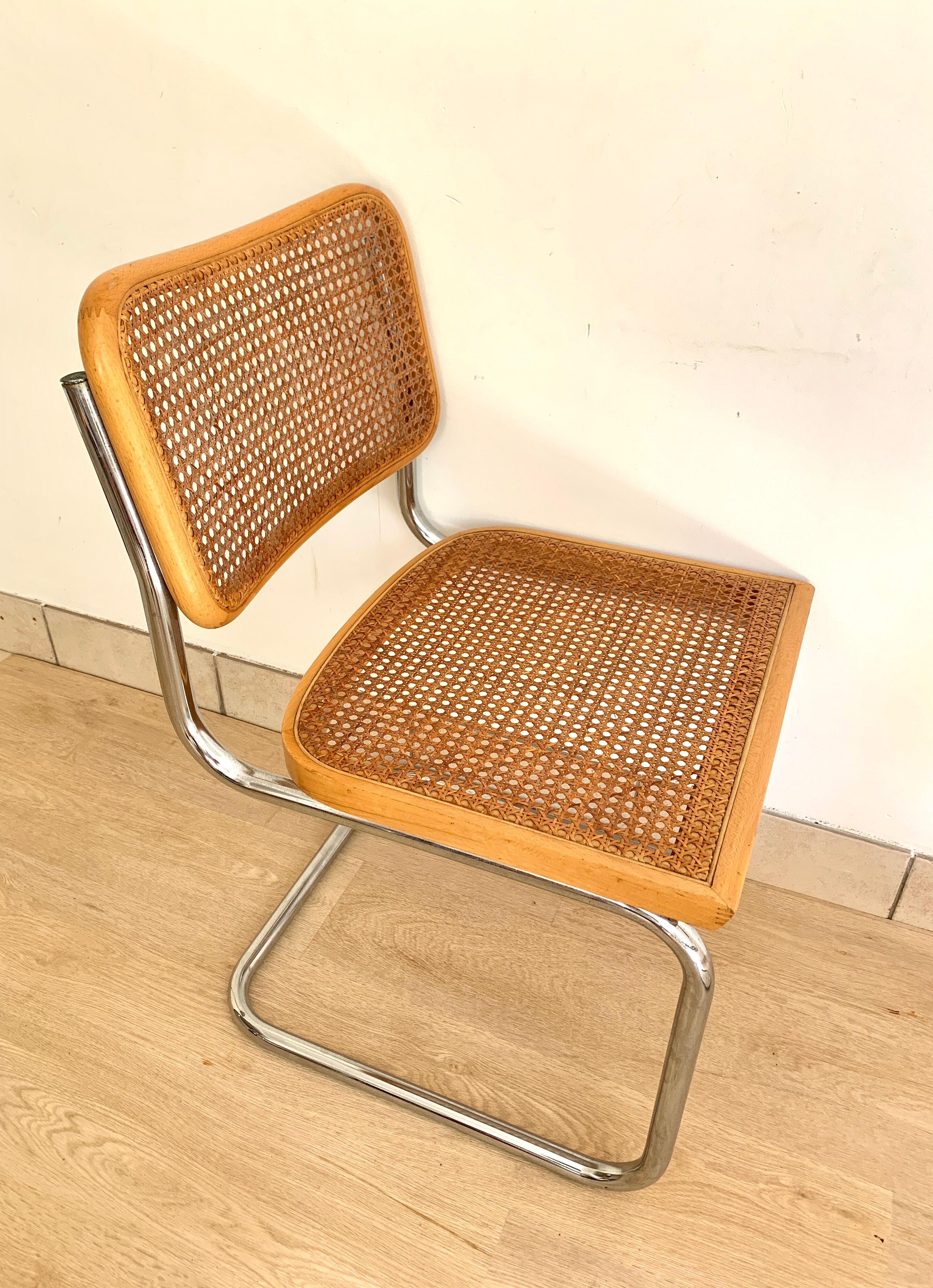 Set of 4 chairs Cesca B32 by Marcel Breuer