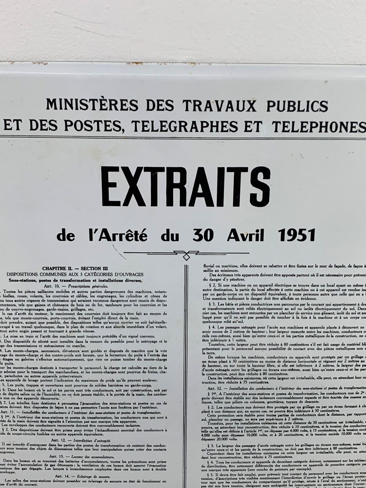 PTT - LA POSTE - TELEPHONE 1950
