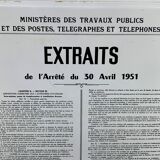 PTT - LA POSTE - TELEPHONE 1950