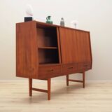 Buffet haut en teck, design danois, années 1960, production : Danemark